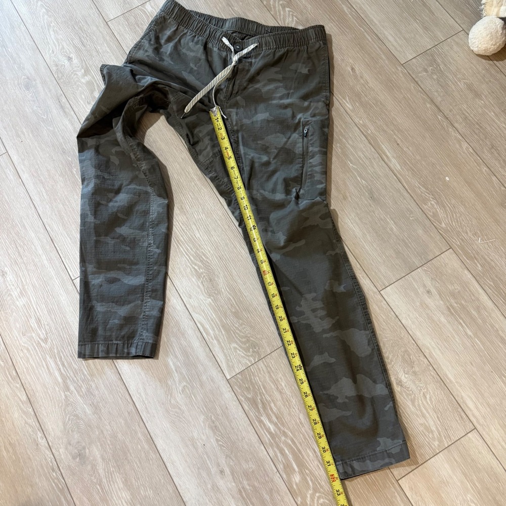 Vuori Men's Camo Ripstop Climber Pants Bottoms Drawstring Elasric Waist Zippe z0 - Picture 5 of 9